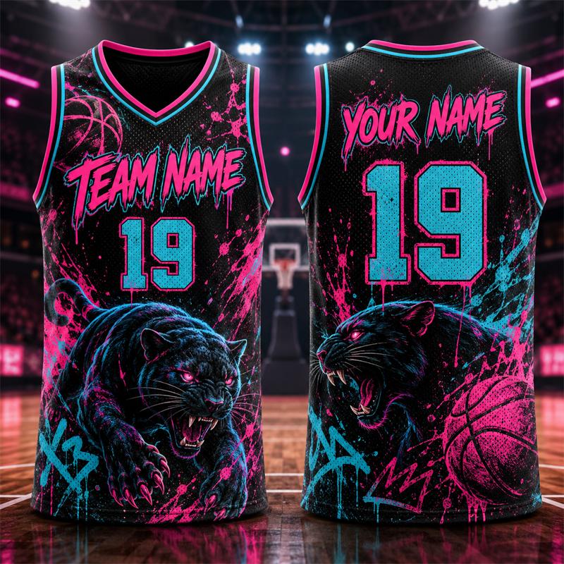 Trendy Animal Graphic Basketball Jersey For Men Custom Name Team Name Number Sports Tank Tops Loose Quick Dry Team Uniforms
