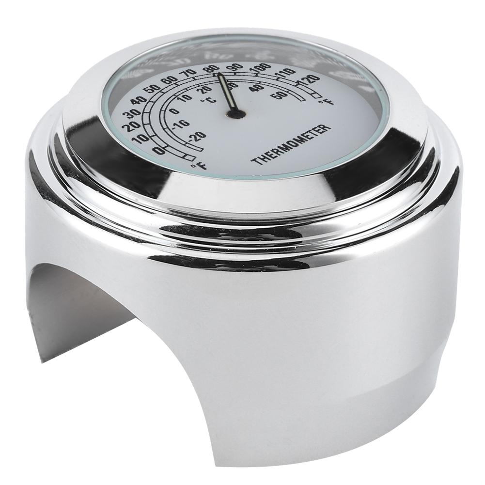 1in 7Celsius8in Handlebar Mount Thermometer ‑20 celsius ‑ 50 celsius Measuring Weatherproof for Motorcycle(White )