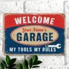 Custom Logo Slogan Aluminum Metal Sign Waterproof Garage Wall Decor Indoor Outdoor Home Ornament