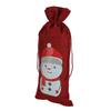 Wine Bag Red Wine Color Diamond Drawing Burlap Wine Bottle Bag Christmas Party Gift