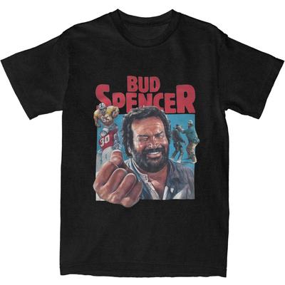 Italian Actor T Shirt Bud Spencer Harajuku T-Shirts Short Sleeve Streetwear Tops Summer Cotton O-Neck 4XL 5XL 6XL Clothes
