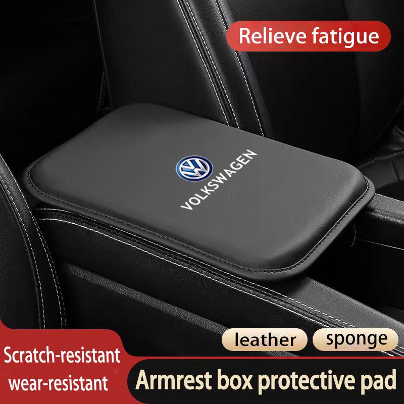 Car Armrest Pad Center Console Arm Rest Box Cover Protective Mat For Volkswagen VW Passat Polo Jetta Golf Amarok T5 ID3 T-Cross BO0