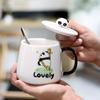 Cute Panda Ceramic Mug - Large Capacity for Home, Students, and Couples
