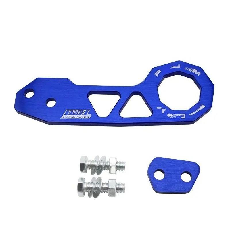 JDM Style Universal Car Rear Tow Hook, Tow Hook with Mounting Brackets & Bolts CNC Machined Aluminum Alloy синий