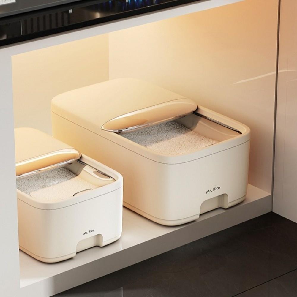 Transparent Grain Dispenser Insect Proof Rice Bucket Grain Sealed Jar Pet Dog Food Storage