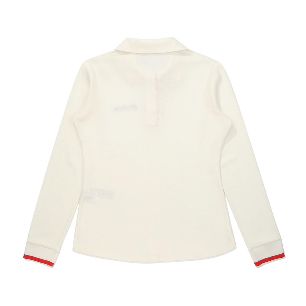 MALBON GOLF Women'S Color Block Long Sleeve T-Shirt Ivory (Woman)