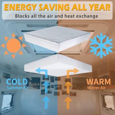 RV Vent Insulator Skylight Shade with Fastener Tape UV-Proof Sun Protection Waterproof Easy Installation Sunroof RV Skylight Cover