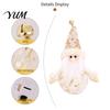 Cute Holiday Figurine Christmas LED Plush Doll Ornaments, Light Up Elk Snowman Santa Claus Indoor Decoration Decoration, Stuffed Toy for Table