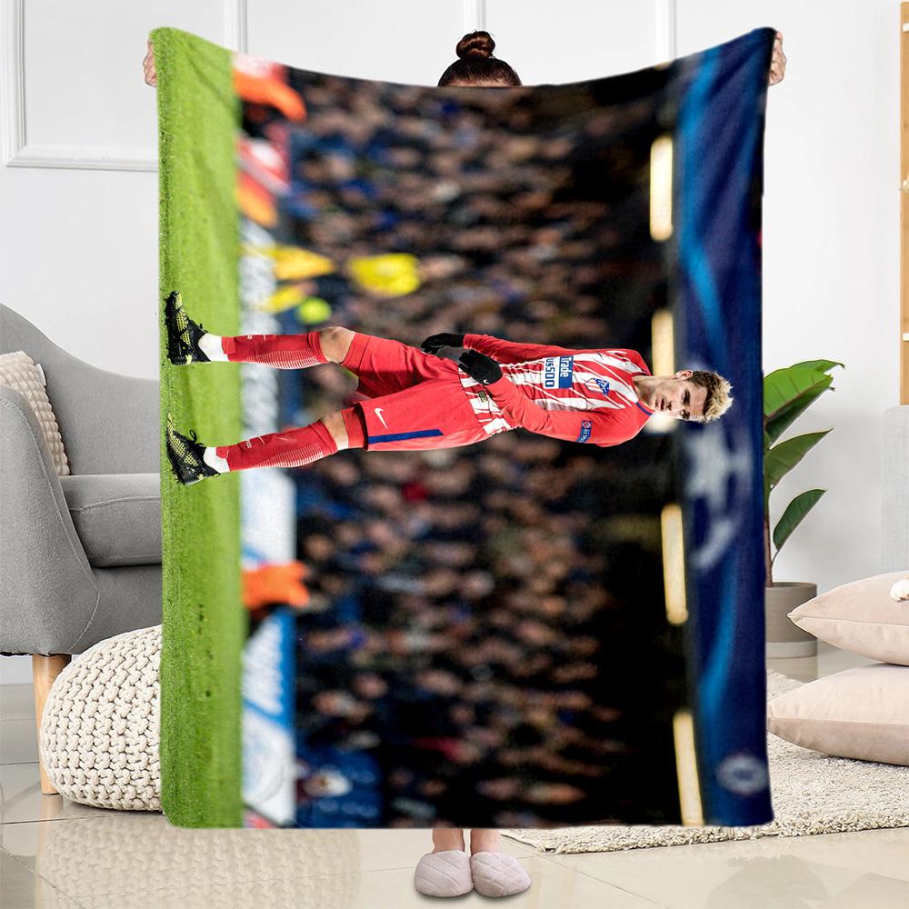 Atletico Madrid Player Blanket Comfortable Suitable for Chair Sofa Picnics Four Seasons Universal Modern Gifts For Family Or Friends
