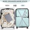 3/4Set Compression Packing Cubes for Travel, Lightweight Space-Saving Extendable Packing Organizer for Carry on Luggage Suitcase