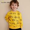Jungen Rundhals Langarm Autoaufdruck Cartoon Freizeit Kinder Sweatshirt