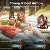 Portable Rechargeable Outdoor Camping Fan 20000mah Mini Air Cooler Remote Control With Night Light