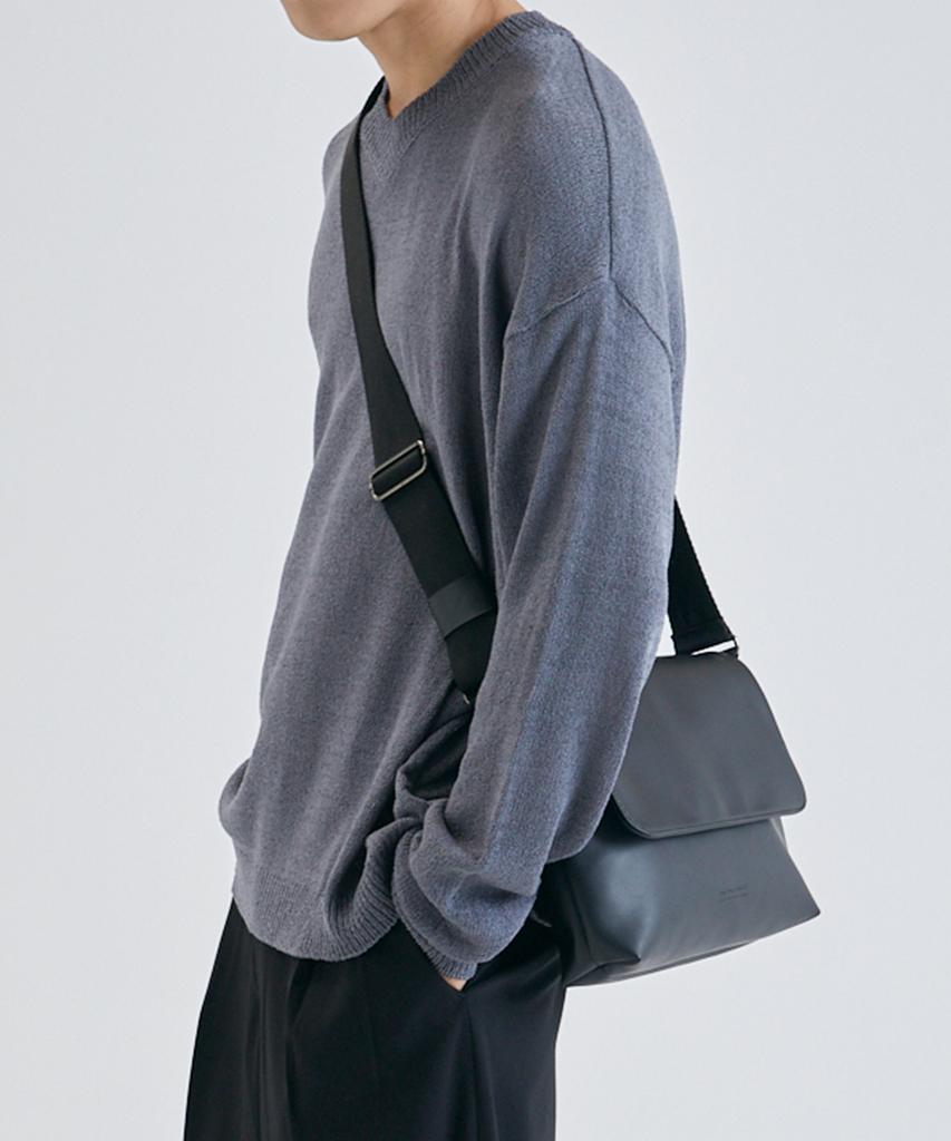 National Publicity Anza Hq Leather Messenger Crossbody Bag