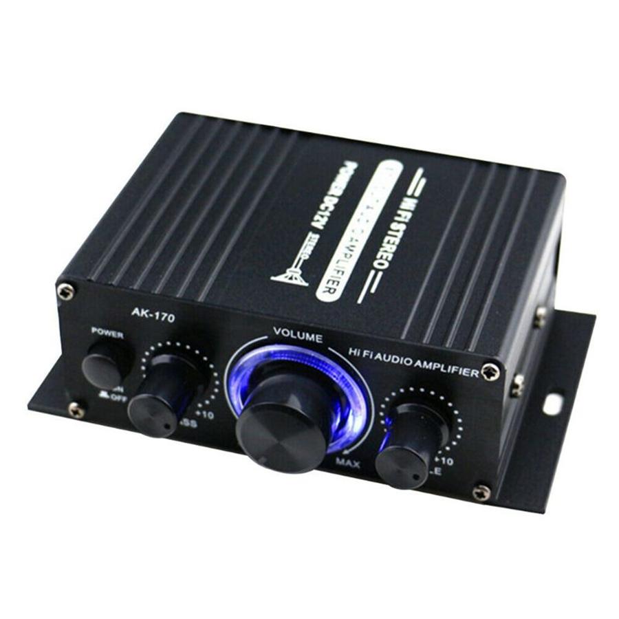 12V 400W Mini HIFI Audio Power Amplifier Home Black Digital Aluminum Alloy AMP