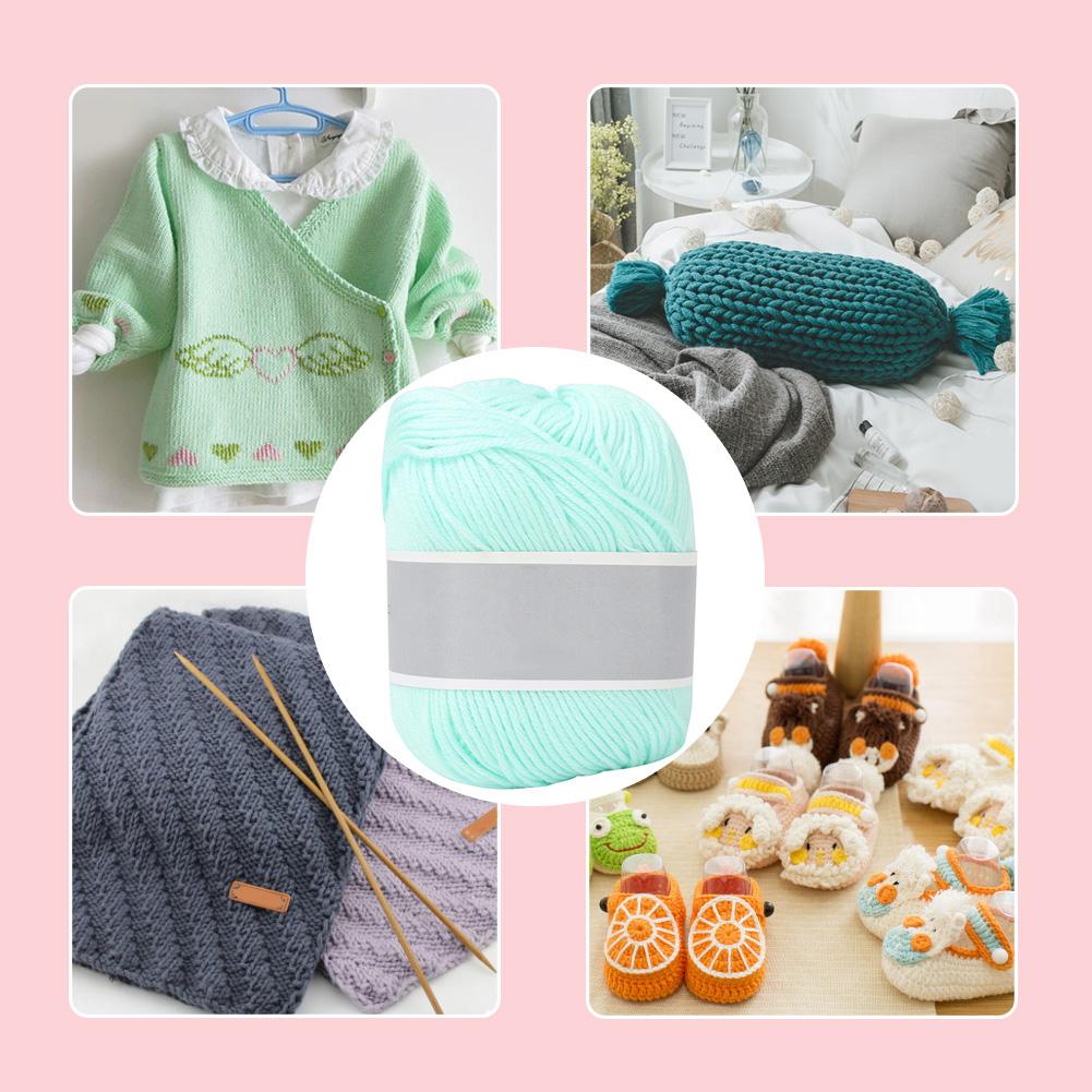 Popular Baby Milk Thread Thick Milk Cotton Line Manual Weaving(bluish Yellow)