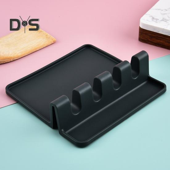 Tapis Silicone Pour Cuillères Et Ustensiles De Cuisine – Gris, 13,8 Cm, Résistant à La Chaleur, Sans BPA