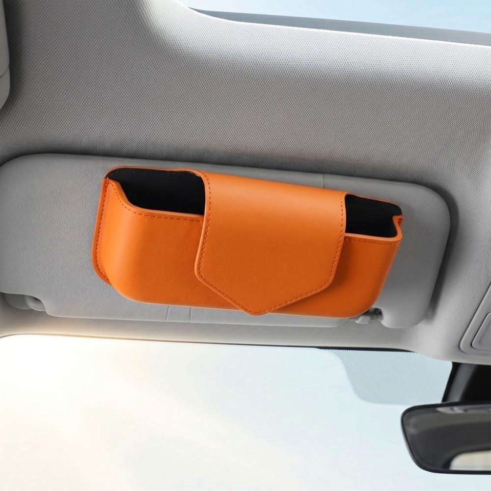 Magnetic Car Glasses Case Wear-Resistant Sunglasses Clip Auto Sun Visor Glasses Holder  Automobile