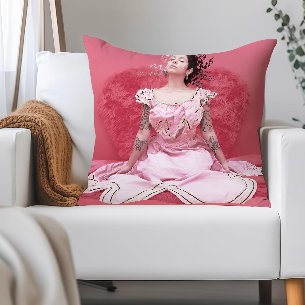 M-Melanie M-Martinez Singer Pillow Case Applicable Space For Guest Rooms Interiors Cars Office House Decoration 12x12Inch