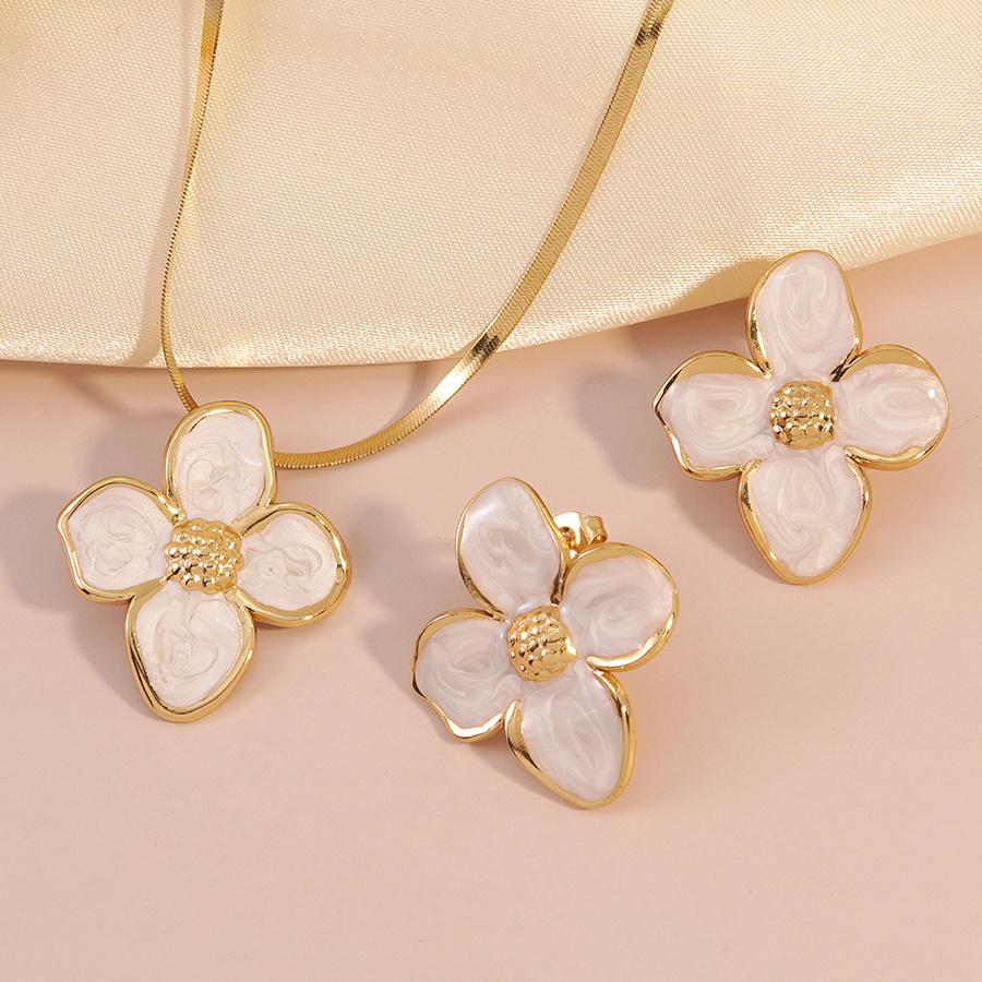 Elegant Stainless Steel Floral Jewelry Set | Durable, Easy To Maintain, Ideal for Daily Wear, Vacations, and Gifts for Wives or Girlfriends