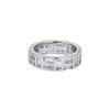 Monaco Simple and Versatile Synthetic Cubic Zirconia Ring for Men and Women, Couple Model, Silver W23798OX