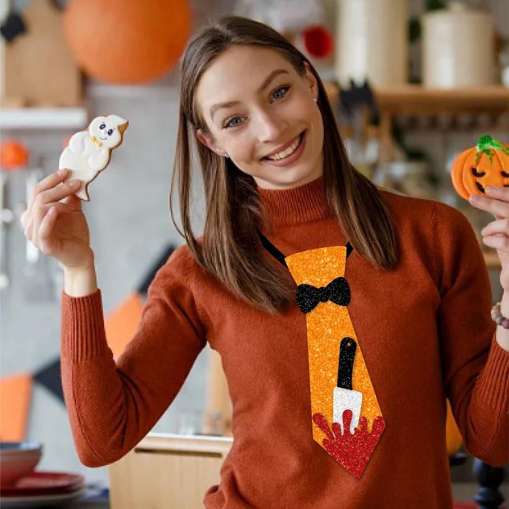 Spider Halloween Pumpkin Party Tie With Paper Material For Photo Decor Booth