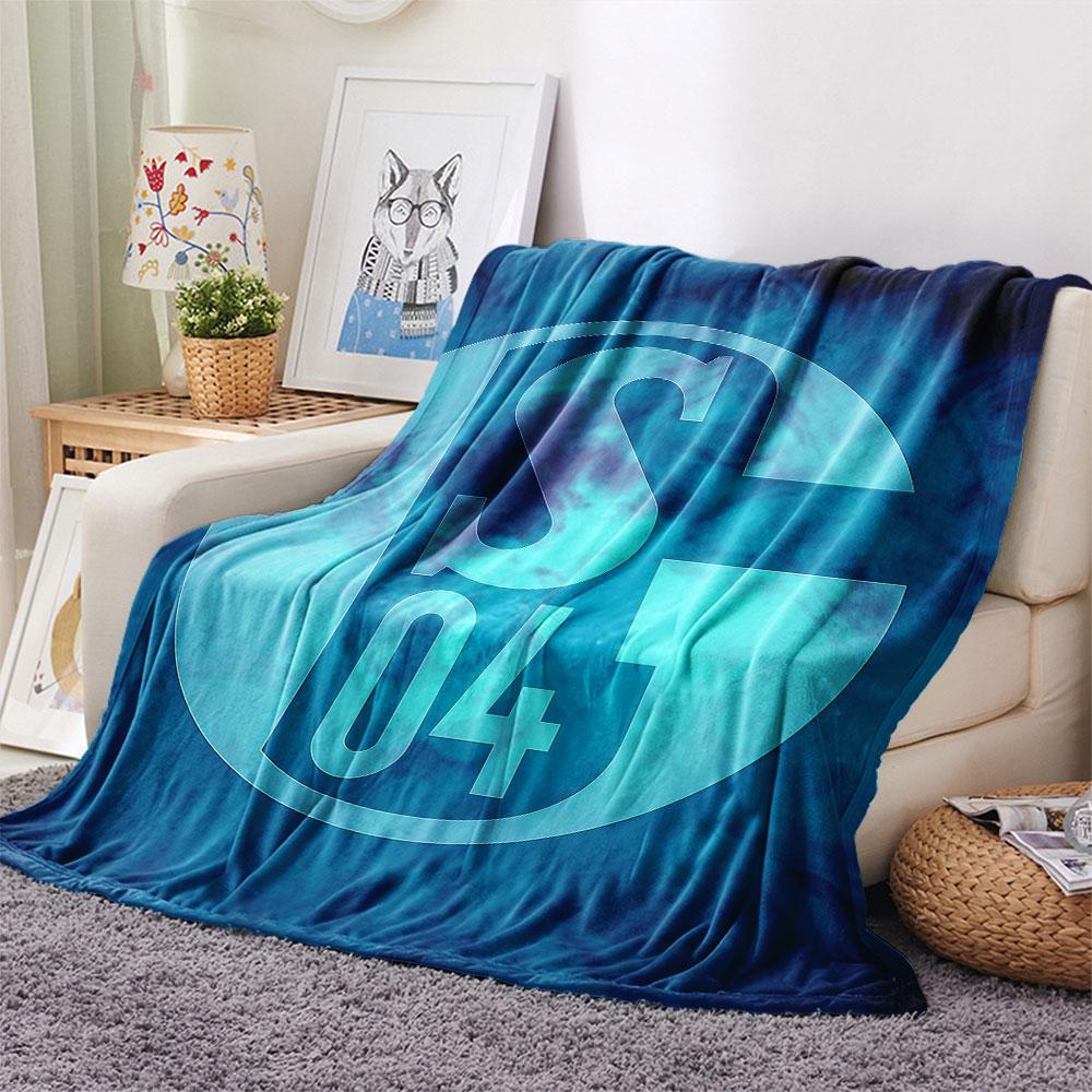 1PC FC Schalke 04 Patterned Flannel Blanket Suitable For All Seasons for Home Decor Warmth and Comfort Gifts Holiday Present