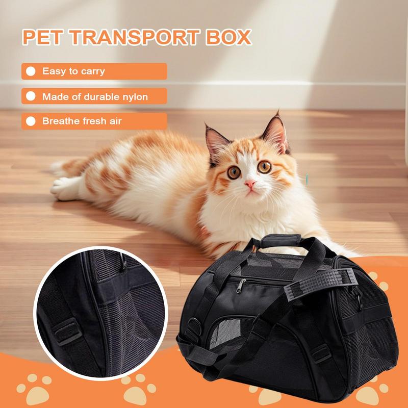 Travel Pet Carrier Breathable Foldable Crate With Adjustable Shoulder Strap Breathable Puppy Carrier For Puppy Kitten Small