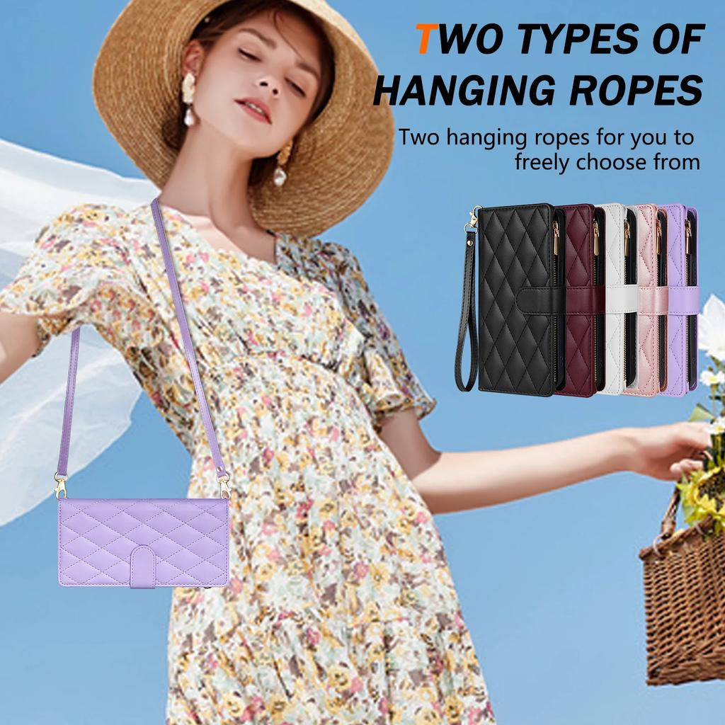 Crossbody Cards Solt Leather Wallet Flip Book Case For Xiaomi Redmi Note 13 Pro Plus 12 11 13C 13T POCO X6 5G Shoulder Strap