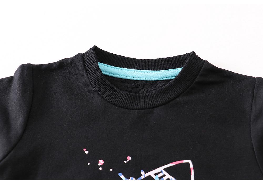 European Style Children's Cotton Long Sleeve Terry Hoodie for Spring and Autumn