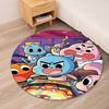 Die erstaunliche Welt von Gumball Bedruckter runder Teppich Teppich Stuhlteppich Bereichsteppich Eingang Fußmatten, für Bürostuhl Wohnzimmer Schlafzimmer Küchenraum.