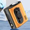 Portable Clip-on Fan with LED Fan Adjustable Wind Light Wearable Waist Speed Semi-Cooling Fan for Outdoor