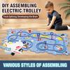 Puzzle Set Electric Tram Children's Toys DIY Track Play Mat Railroad Car Mini Road Signs Scene Jigsaw Puzzle Toys Boy Girl Gifts