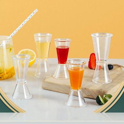 Dwustronna Żywiczna Miarka do Koktajli 10-20ml/20-40ml Przezroczysta Miarka Uncjiowa ze Skalą Jigger Barmański