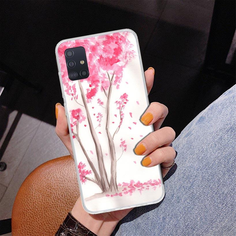 Cherry Blossom Tree Phone Case For Samsung Galaxy A52 A32 A22 A12 A51 A31 A50S A30S A20S A10S Note 20 Ultra 10 Plus S10 A72 A71