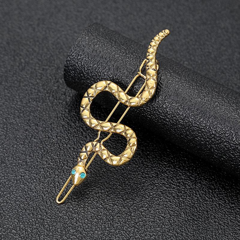 Snake Hair Pin Women's Bangs Duckbill Clip Rhinestone Alloy Barrette Fashion Design Hair Clip Hairpin Hair Accessories For Women