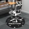 1pc ONE DIRECTION Chair Carpet for Office Non Slip, Lightweight, Machine Washable Rug for Office, Sleeping, Room Holiday Decor
