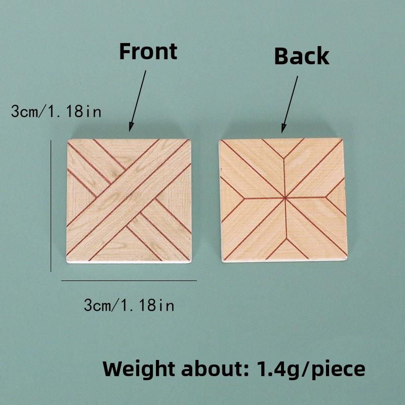 

10pcs Miniature Dollhouse Flooring Tiles Vintage Wood Craft DIY Decor Miniature Floor Sheets for Kitchen Living Bedroom