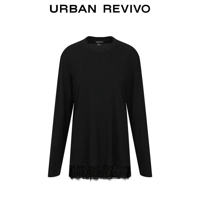 UR Women's Lace Patchwork Long Sleeve T-shirt