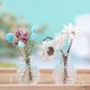 2Pcs 1:12 Dollhouse Miniatures Glass Vase Model Doll House Flowerpot Decor Toy