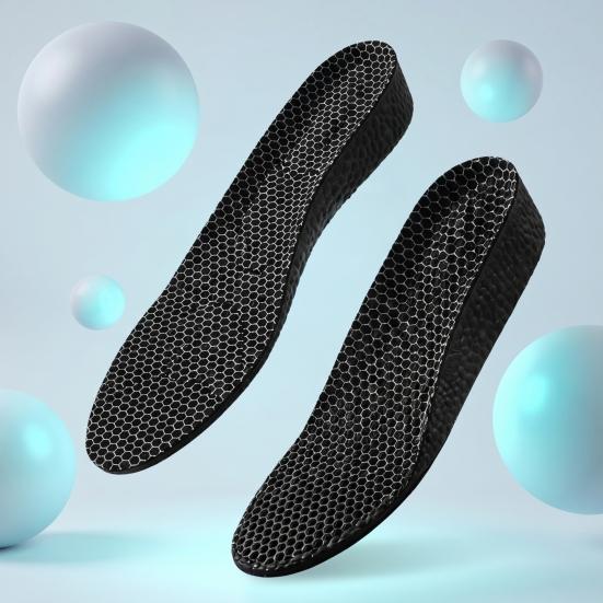 Inner Heightening Insole Cushioned Foam for Men Women Shock Absorption Arch Massage Support for Running Walking Fitness