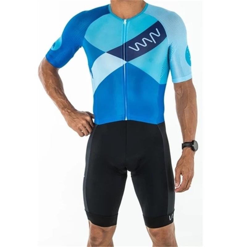 Tuta da Triathlon da Uomo Ciclismo Corsa Nuoto Pezzo Unico Attrezzatura Performance con Tessuto Traspirante Design di Sicurezza