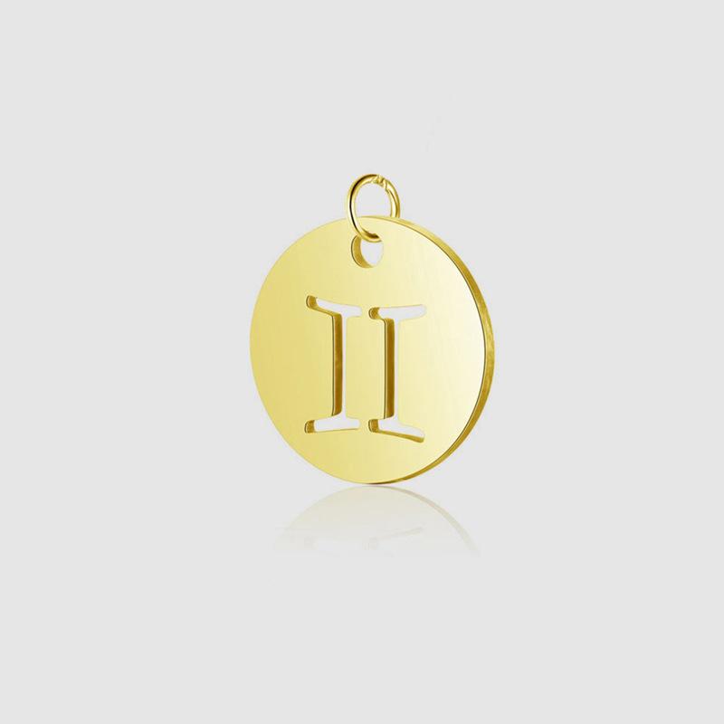 

CARLIDANA Hot Sale Stainless Steel 12 Month Birthstone Necklace Gold Plated 12 Horoscope Zodiac Pendant Necklace for DIY Jewelry