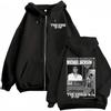 King of Pop Michael Jackson Bad Era Zipper Hoodies Men Women Fashion Hip Hop Jacket Sweatshirt Cozy Long Sleeve Zip Up Pullovers