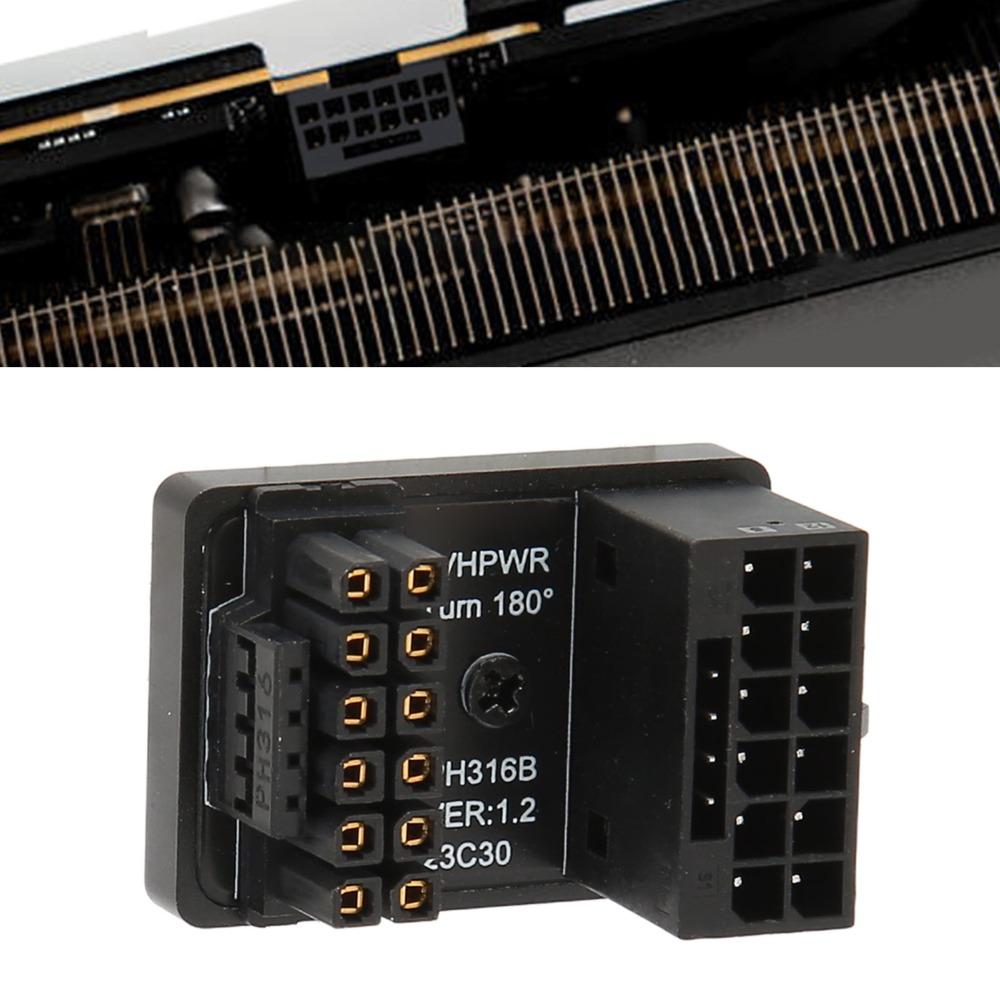Plug and Play ATX 16Pin to 16pinAdapter Male To Female 180 Degree Angled Adapter Graphics Card