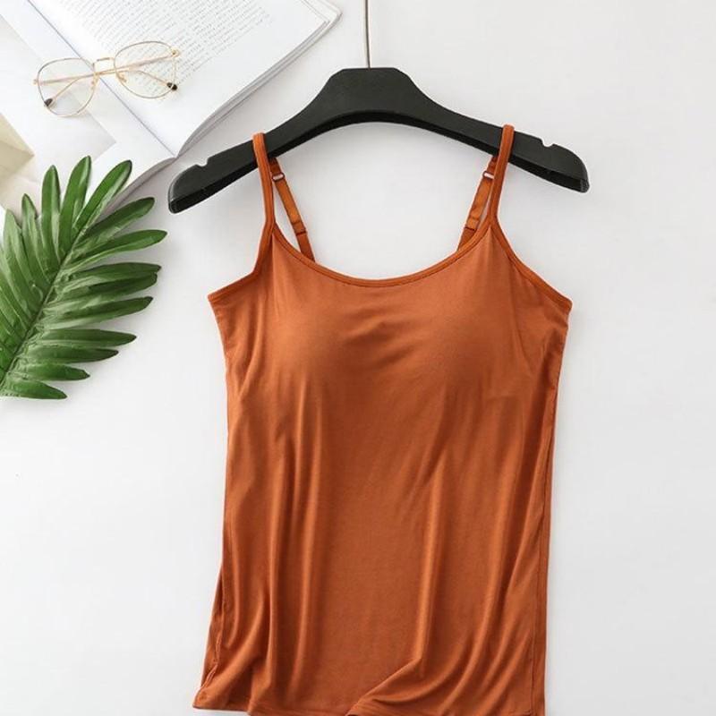 Modální Žena Velká velikost Bez ocelového kroužku Integrovaná Hrudní vložka s pěti prsty Košilka Spodní část Košile Tenká Vícebarevná