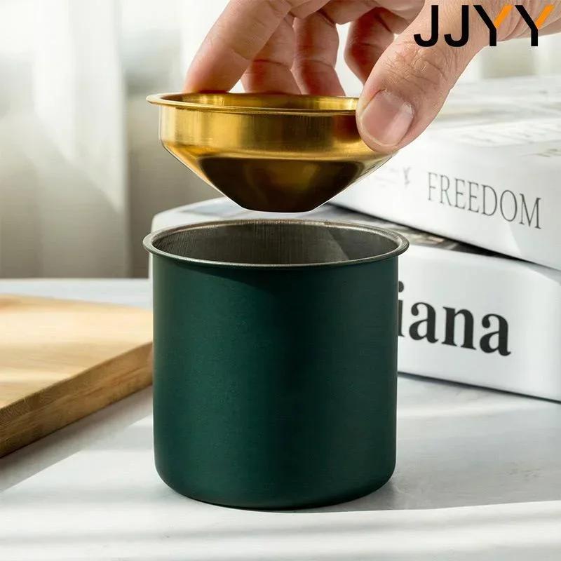 Stainless Steel Ashtray with Lid for Home Car Cafe Bar Modern Design Anti Flying Ash Cigarette Holder