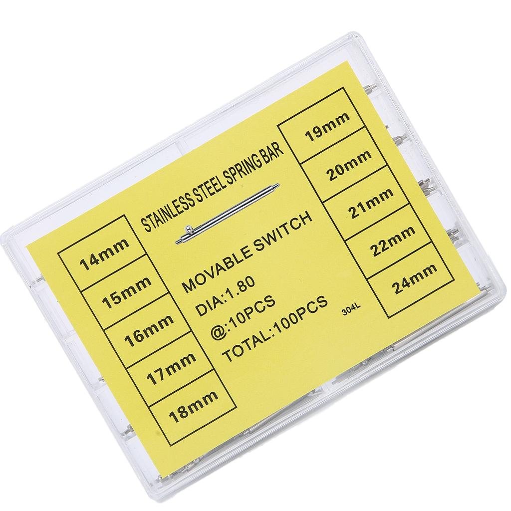 1.8mm / 0.07in Thickness Quick Release Spring Bars Strap Link Pins Watch Repair Tool