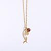 Birth Month Flower Pendant, Rose Flower Necklace Charms Set Stainless Steel