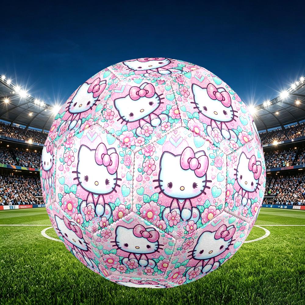 1pc Hello Kitty Soccer Ball, Athletic Standard Football Size 5 Lightweight Sports Match Soccer Ball, Perfect Gift for Sports Enthusiasts