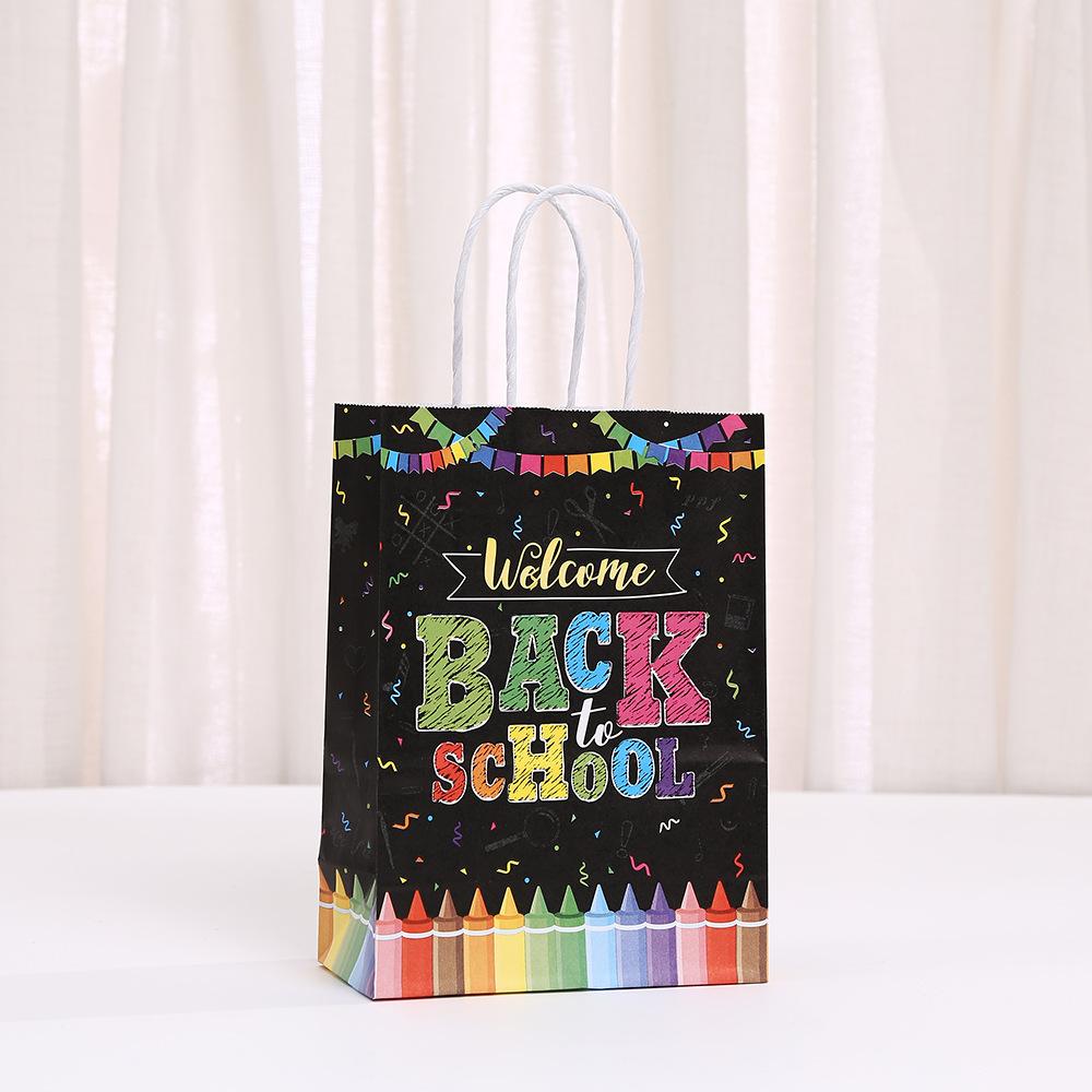 StoBag Back to School Papiergeschenktüten für Süßigkeiten Geschenkverpackungstaschen Lehrer Wertschätzung Partyzubehör Kinder Schreibwaren Geburtstag